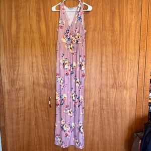 Floral Maxi Dress in Pink